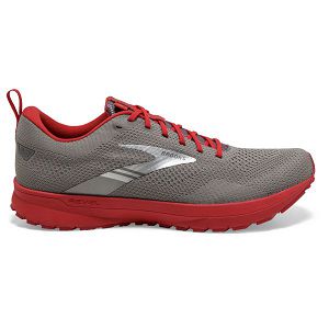 Brooks Revel 5 Road Running Shoes - Mens, Grey/Silver/Red | IE-VMX016895